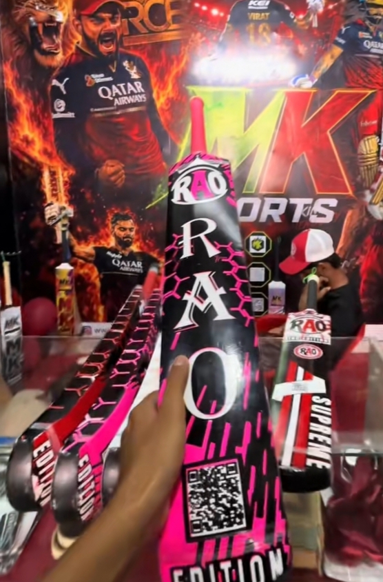 RAO Sports "Limited Edition" Premium Tapball Cricket Bat (Neon Pink & Black) special edition bat rao sport