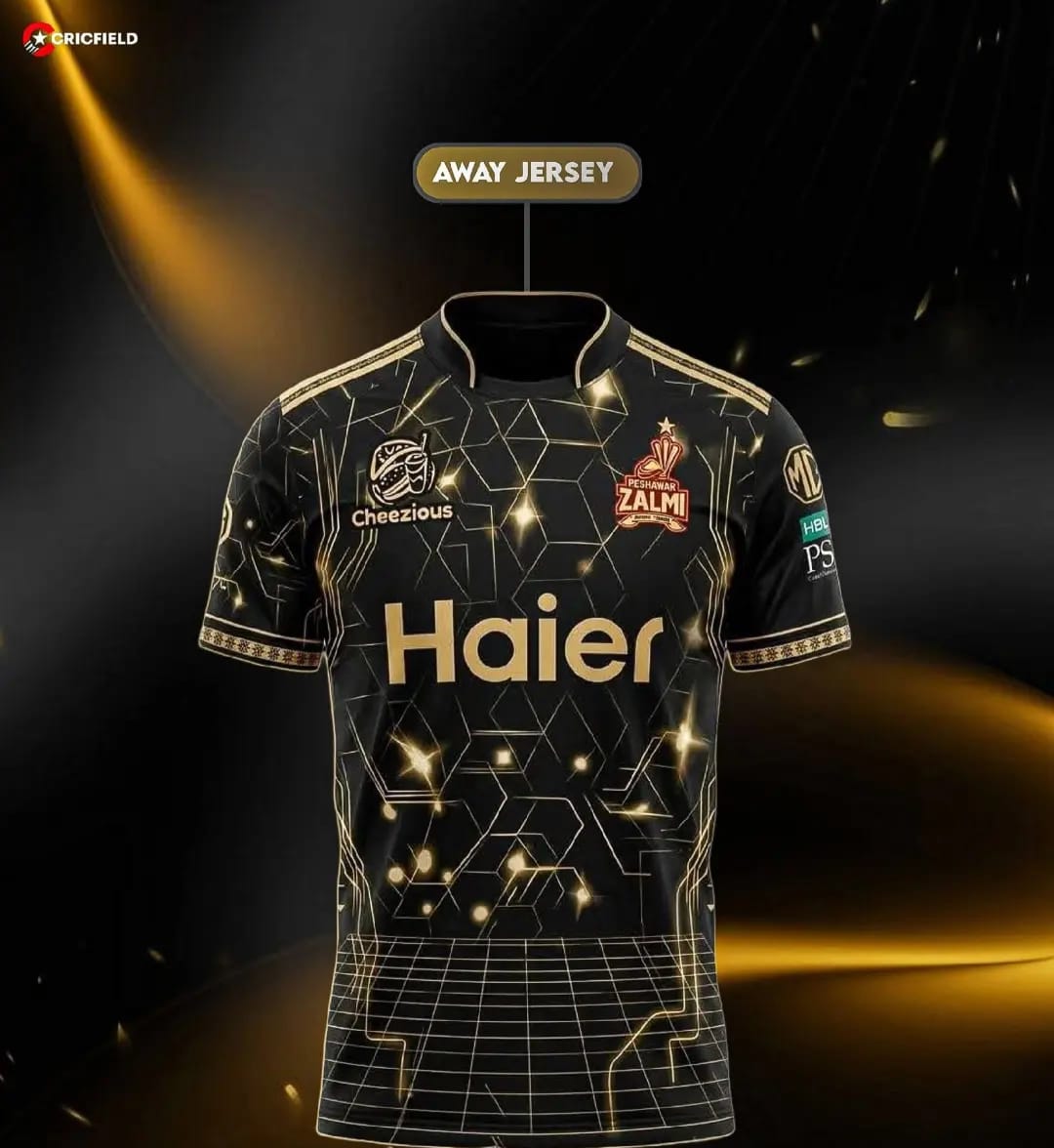 Peshawar Zalmi Premium Concept Away Jersey β Black & Gold Edition psl tshirt