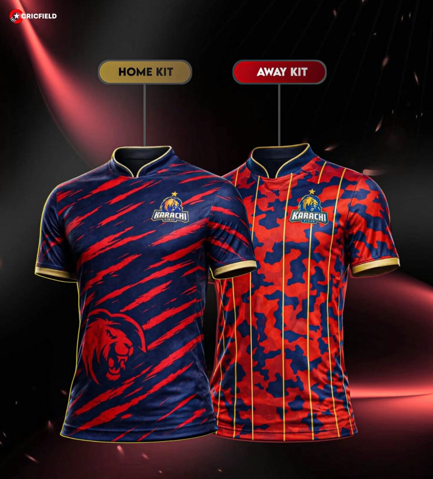 Karachi Kings 2026 Kits - Blue vs Red | Home & Away Reveal karachi king tshirt